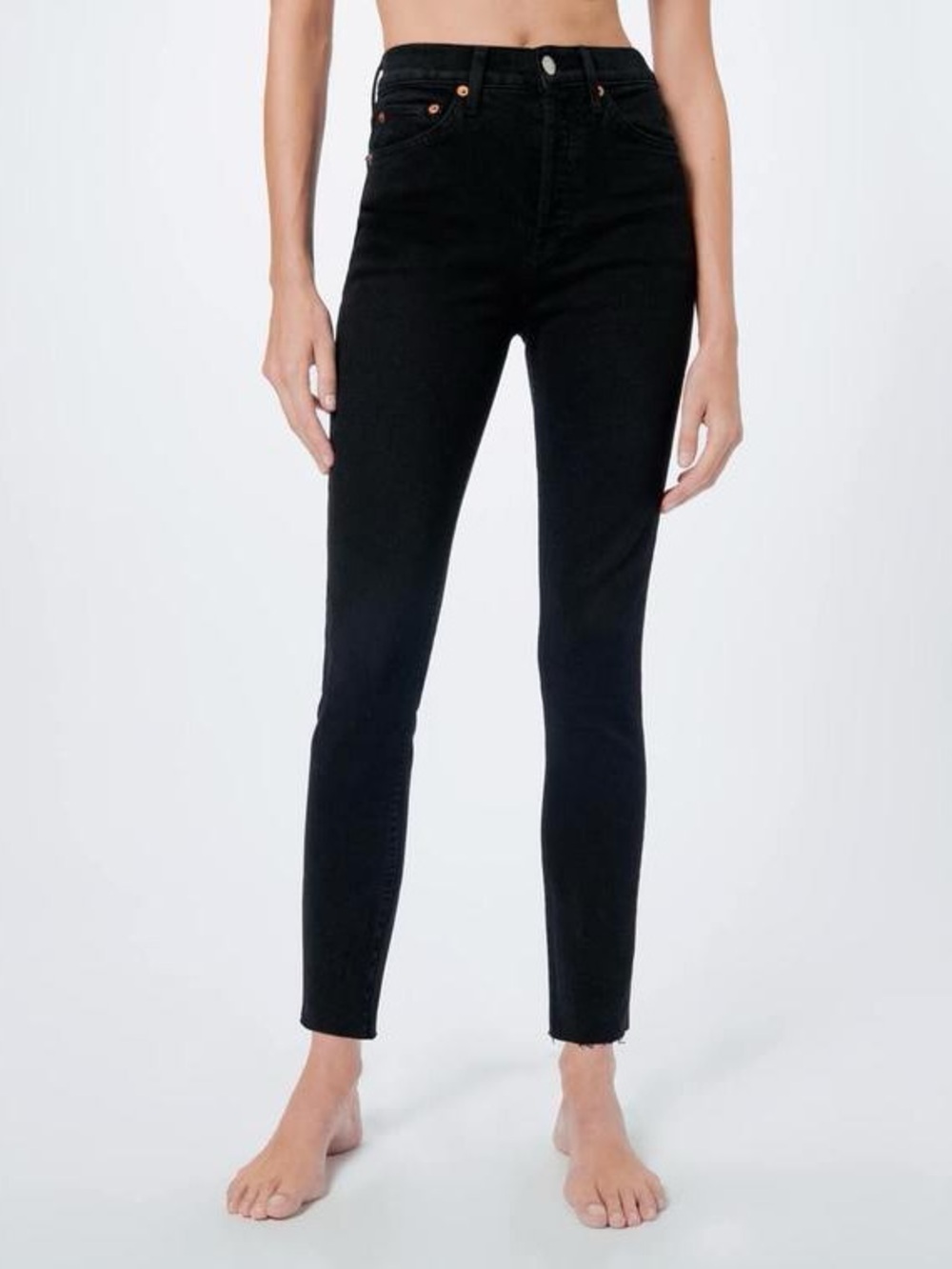 Re/Done Comfort Stretch High Rise Ankle Crop Jeans